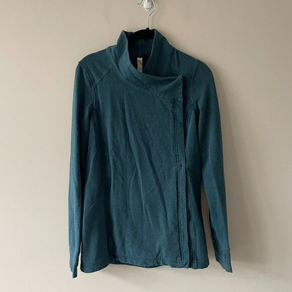 Lululemon Coast Wrap II Stretch Activewear Jacket Heathered Alberta Lake Blue 4 - Picture 2 of 8